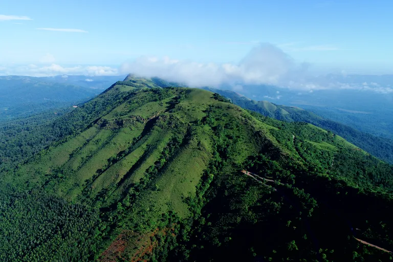 Chikkamagaluru coffee hills and mountain landscape