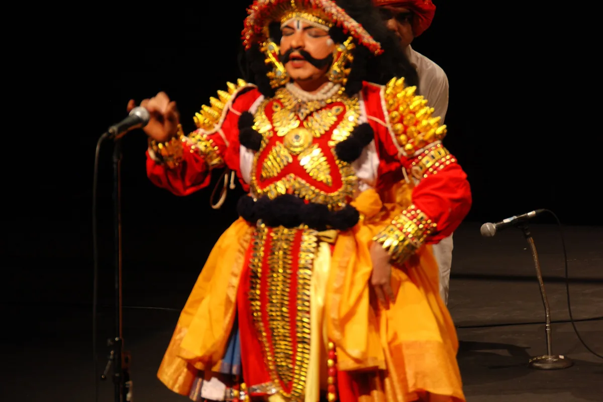 Yakshagana performer representing coastal Karnataka culture